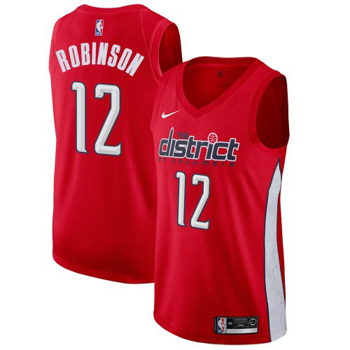 Washington Wizards #12 Jerome Robinson Red Youth Swingman Earned Edition Jersey Youth