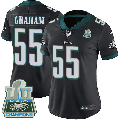 Eagles #55 Brandon Graham Black Alternate Super Bowl LII Champions Women's Stitched Vapor Untouchable Limited Jersey