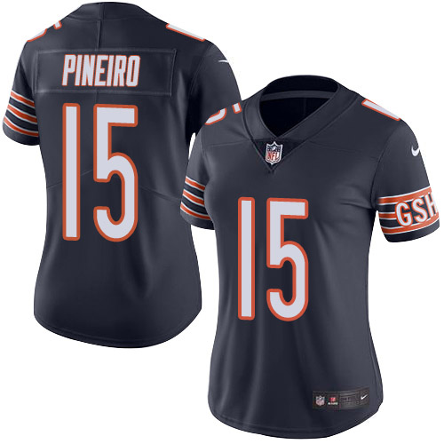 Chicago Bears #15 Eddy Pineiro Navy Blue Team Color Women's Stitched Vapor Untouchable Limited Jersey Womens