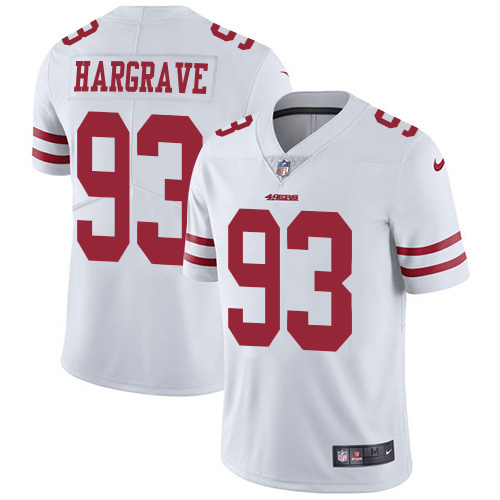49ers #93 Javon Hargrave White Youth Stitched Vapor Untouchable Limited Jersey