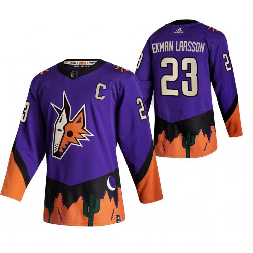 Arizona Arizona Coyotes #23 Oliver Ekman-Larsson Purple Men's Adidas 2020-21 Reverse Retro Alternate Jersey Men's