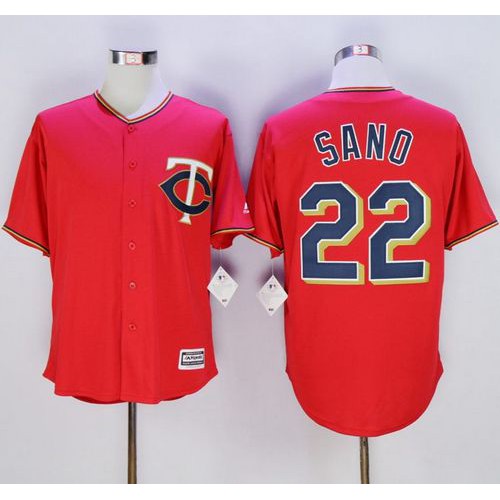 Minnesota Twins #22 Miguel Sano Red New Cool Base Stitched Jersey Men's