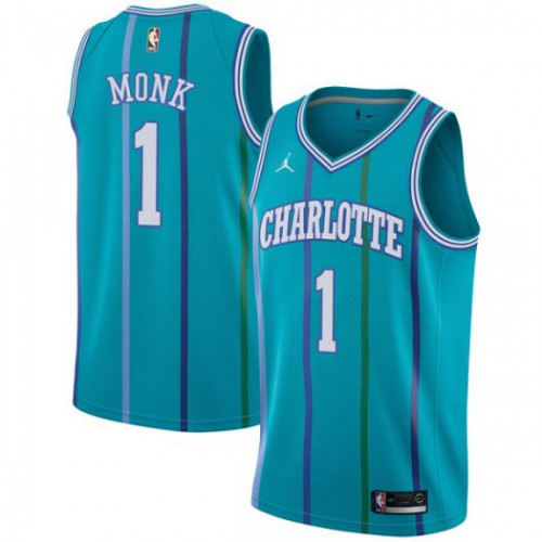 Charlotte Hornets #1 Malik Monk Aqua Youth Jordan Swingman Hardwood Classics Jersey Youth