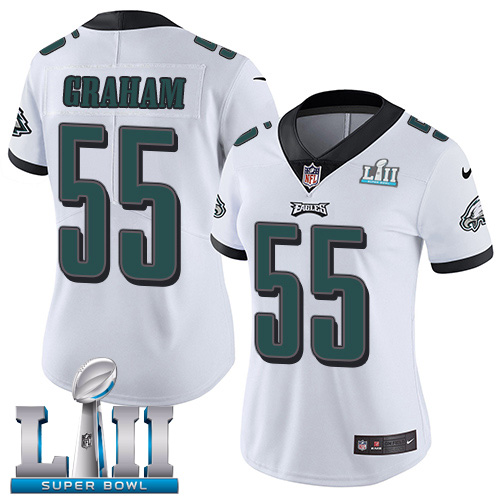 Eagles #55 Brandon Graham White Super Bowl LII Women's Stitched Vapor Untouchable Limited Jersey