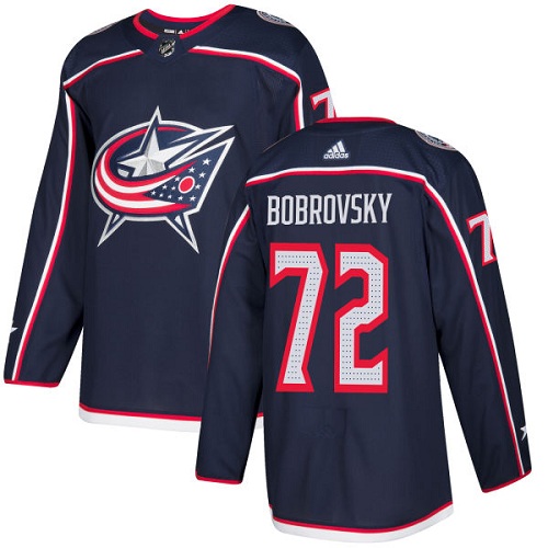Adidas Columbus Blue Jackets #72 Sergei Bobrovsky Navy Blue Home Authentic Stitched Youth Jersey Youth