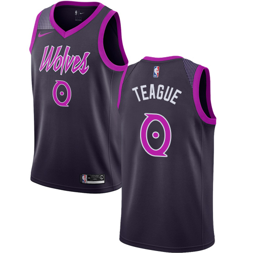 Minnesota Timberwolves #0 Jeff Teague Purple Swingman City Edition 2018/19 Jersey Mens