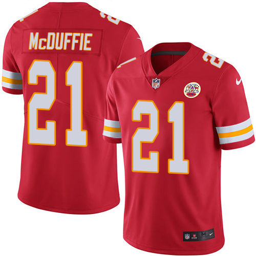 Chiefs #21 Trent McDuffie Red Team Color Youth Stitched Vapor Untouchable Limited Jersey