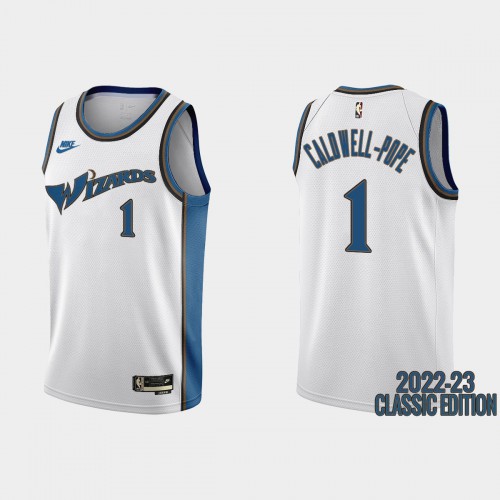 Washington Washington Wizards #1 Kentavious Caldwell-Pope White Mens 2022-23 Classic Edition Jersey Mens