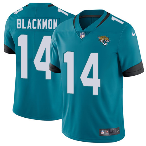 Jacksonville Jaguars #14 Justin Blackmon Teal Green Alternate Men's Stitched Vapor Untouchable Limited Jersey Men's