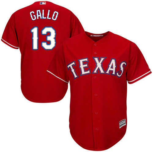 Texas Rangers #13 Joey Gallo Red Cool Base Stitched Youth Jersey Youth