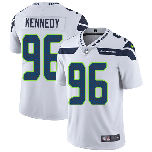 Seattle Seahawks #96 Cortez Kennedy White Men's Stitched Vapor Untouchable Limited Jersey Men's