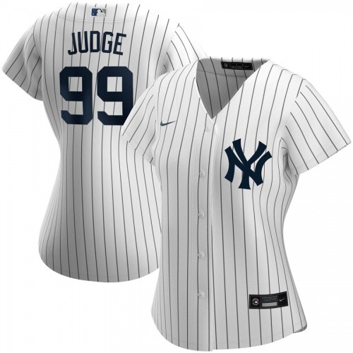 New York New York Yankees #99 Aaron Judge Women's Home 2020 Player Name Jersey White Womens