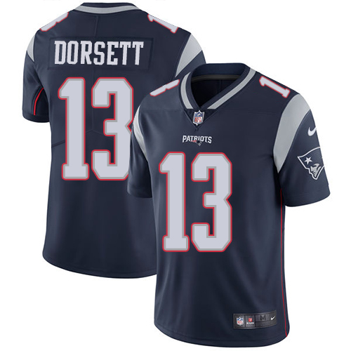 New England Patriots #13 Phillip Dorsett Navy Blue Team Color Youth Stitched Vapor Untouchable Limited Jersey Youth