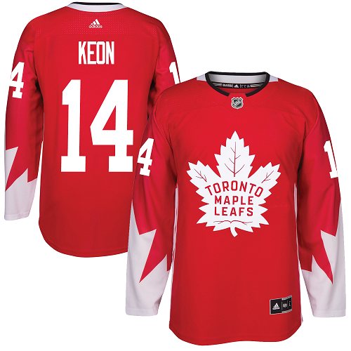 Adidas Maple Toronto Maple Leafs #14 Dave Keon Red Team Canada Authentic Stitched Jersey Men's