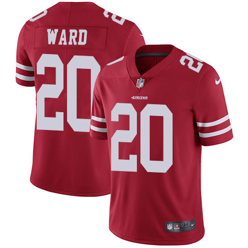 San Francisco 49ers #20 Jimmie Ward Red Team Color Men's Stitched Vapor Untouchable Limited Jersey Men's