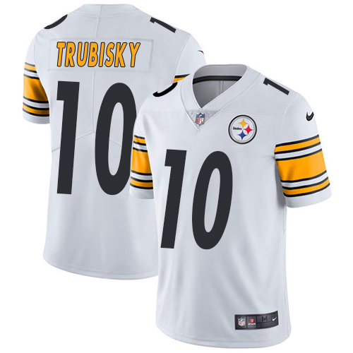 Steelers #10 Mitchell Trubisky White Youth Stitched Vapor Untouchable Limited Jersey