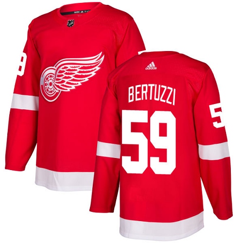 Adidas Detroit Red Wings #59 Tyler Bertuzzi Red Home Authentic Stitched Youth Jersey Youth