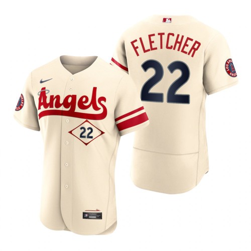 Los Angeles Los Angeles Angels #22 David Fletcher Cream Men's Authentic 2022 City Connect Jersey Men's