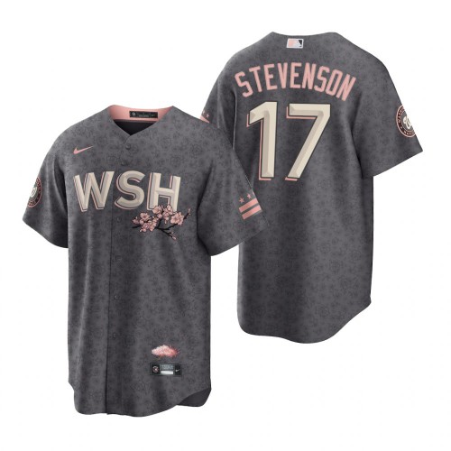 Washington Washington Nationals #17 Andrew Stevenson Men's Gray Game 2022 City Connect Replica Jersey Men's