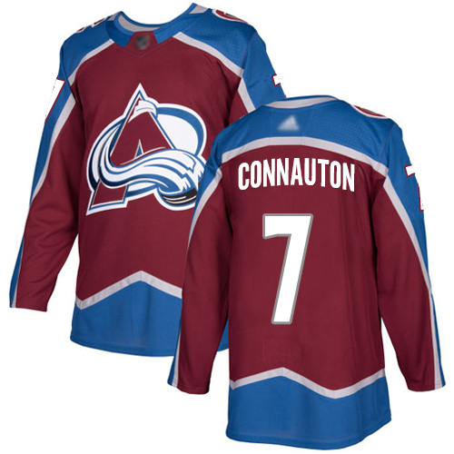 Adidas Colorado Avalanche #7 Kevin Connauton Burgundy Home Authentic Stitched Youth Jersey Youth