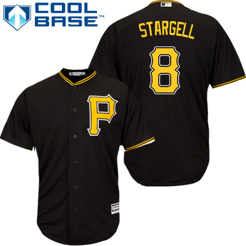 Pittsburgh Pirates #8 Willie Stargell Black Cool Base Stitched Youth Jersey Youth