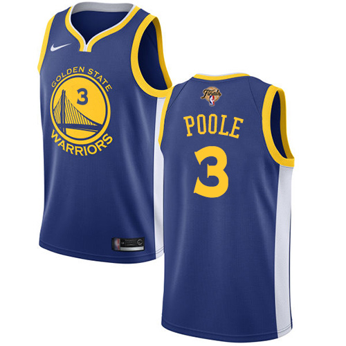 Golden State Warriors #3 Jordan Poole Green 2022 Finals Swingman Icon Edition Jersey Mens