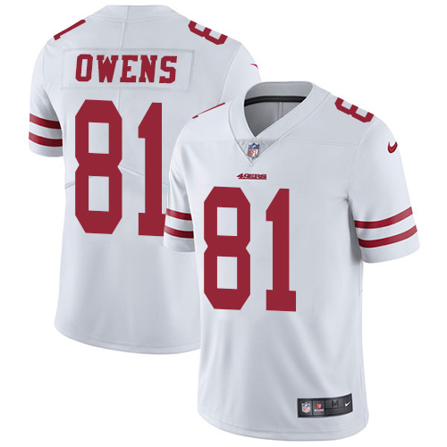 San Francisco 49ers #81 Terrell Owens White Men's Stitched Vapor Untouchable Limited Jersey Men's