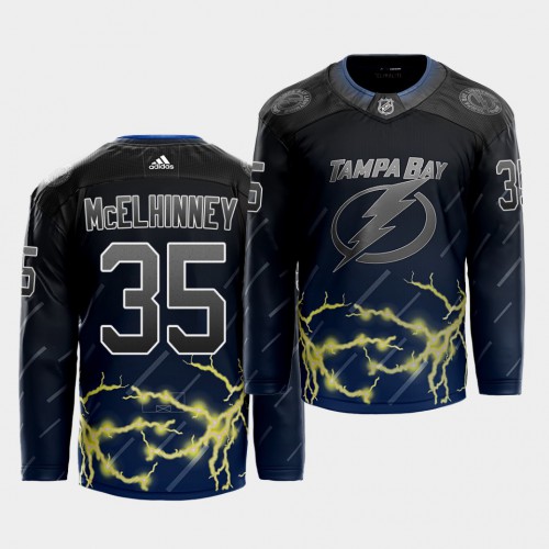 Adidas Tampa Bay Lightning #35 Curtis McElhinney 2021 City Concept Stitched Jersey - Black Men's