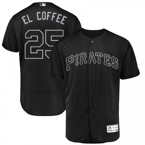 Pittsburgh Pittsburgh Pirates #25 Gregory Polanco El Coffee Majestic 2019 Players' Weekend Flex Base Authentic Player Jersey Black Men's