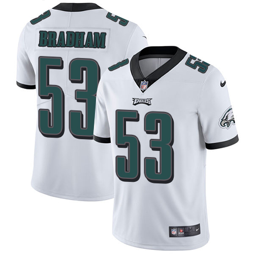 Philadelphia Eagles #53 Nigel Bradham White Men's Stitched Vapor Untouchable Limited Jersey Men's