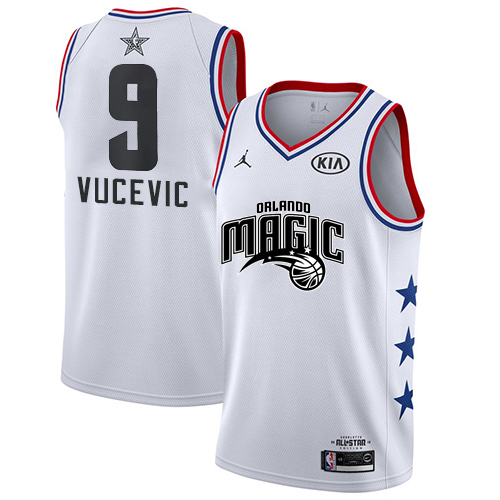 Orlando Magic #9 Nikola Vucevic White Womens Jordan Swingman 2019 All-Star Game Jersey Womens