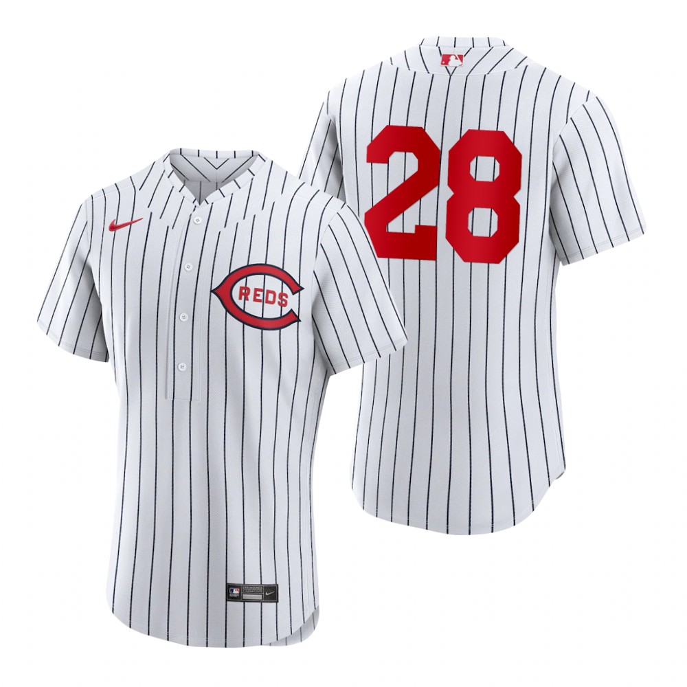Cincinnati Reds #28 Austin Romine Men's 2022 Field Of Dreams Authentic Jersey - White