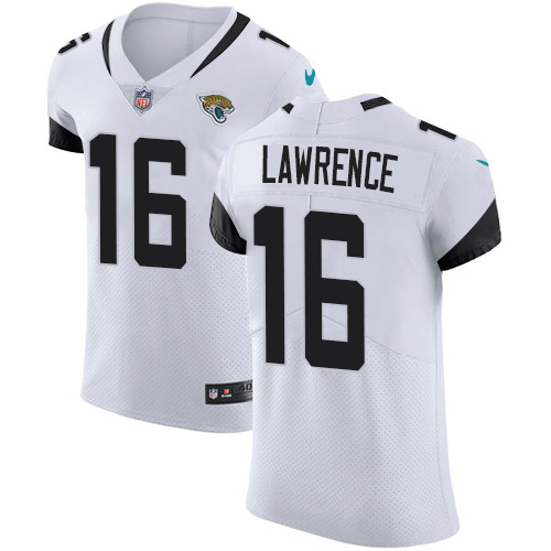 Jaguars #16 Trevor Lawrence White Men's Stitched New Elite Jersey