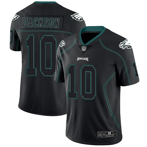 Philadelphia Eagles #10 DeSean Jackson Lights Out Black Men's Stitched Limited Rush Jersey Men's