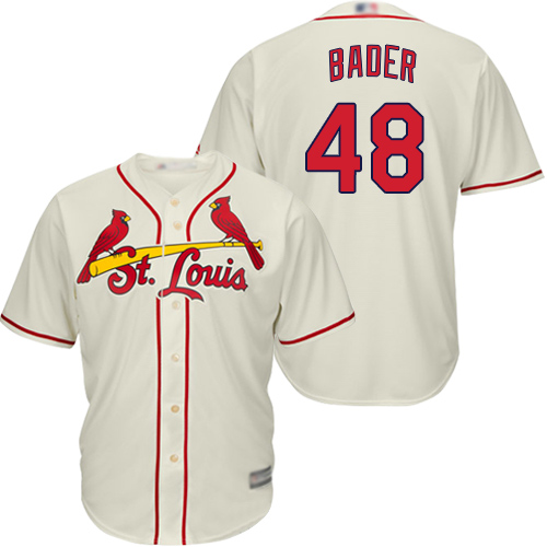 St.Louis Cardinals #48 Harrison Bader Cream Cool Base Stitched Youth Jersey Youth