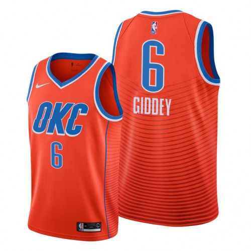 Oklahoma City Oklahoma City Thunder #6 Josh Giddey Orange Swingman Statement Edition 2019/2020 Jersey Mens