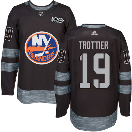 Adidas New York Islanders #19 Bryan Trottier Black 1917-2017 100th Anniversary Stitched Jersey Men's