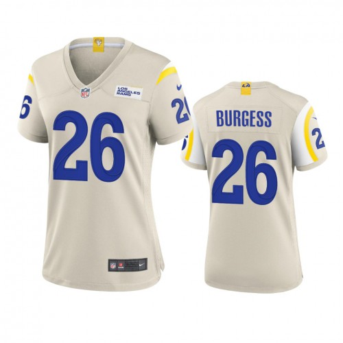 Los Angeles Los Angeles Rams #26 Terrell Burgess Women's Game Jersey - Bone Womens