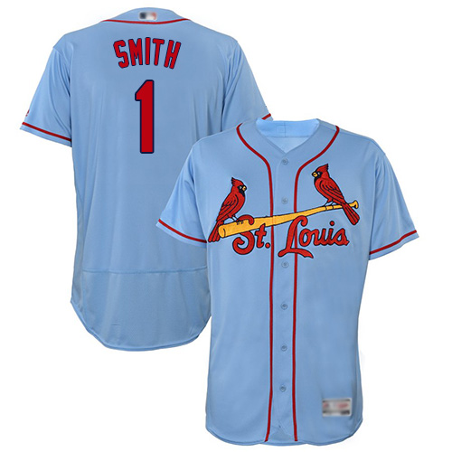 St.Louis Cardinals #1 Ozzie Smith Light Blue Flexbase Authentic Collection Stitched Jersey Men's
