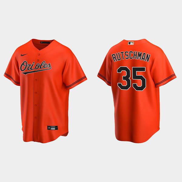 Men's Youth Women's Baltimore Orioles #35 Adley Rutschman Cool Base Alternate Jersey - Orange
