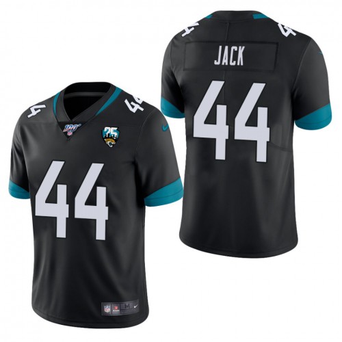 Jacksonville Jaguars #44 Myles Jack Black 25th Anniversary Vapor Limited Stitched 100th Season Jersey Men's