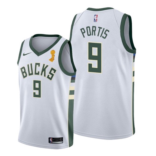 Milwaukee Bucks #9 Bobby Portis Womens 2021 Finals Champions Swingman Association Edition Jersey White Womens