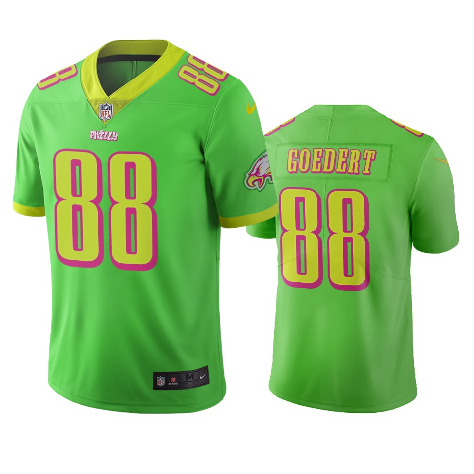 Philadelphia Eagles #88 Dallas Goedert Green Vapor Limited City Edition Jersey
