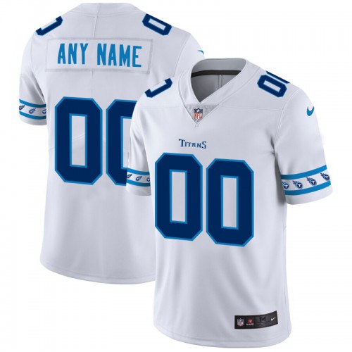 Tennessee Titans Custom White Team Logo Vapor Limited Jersey