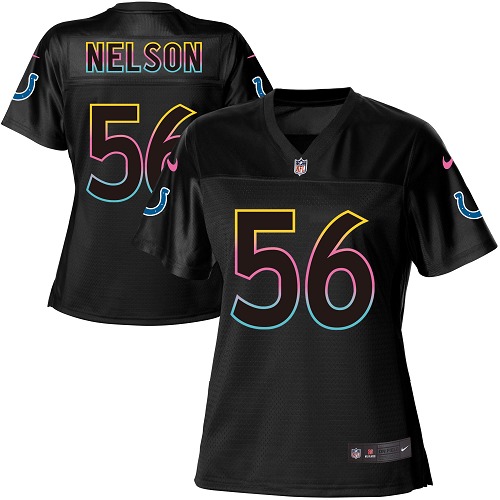 Colts #56 Quenton Nelson Black Women's Fashion Game Jersey