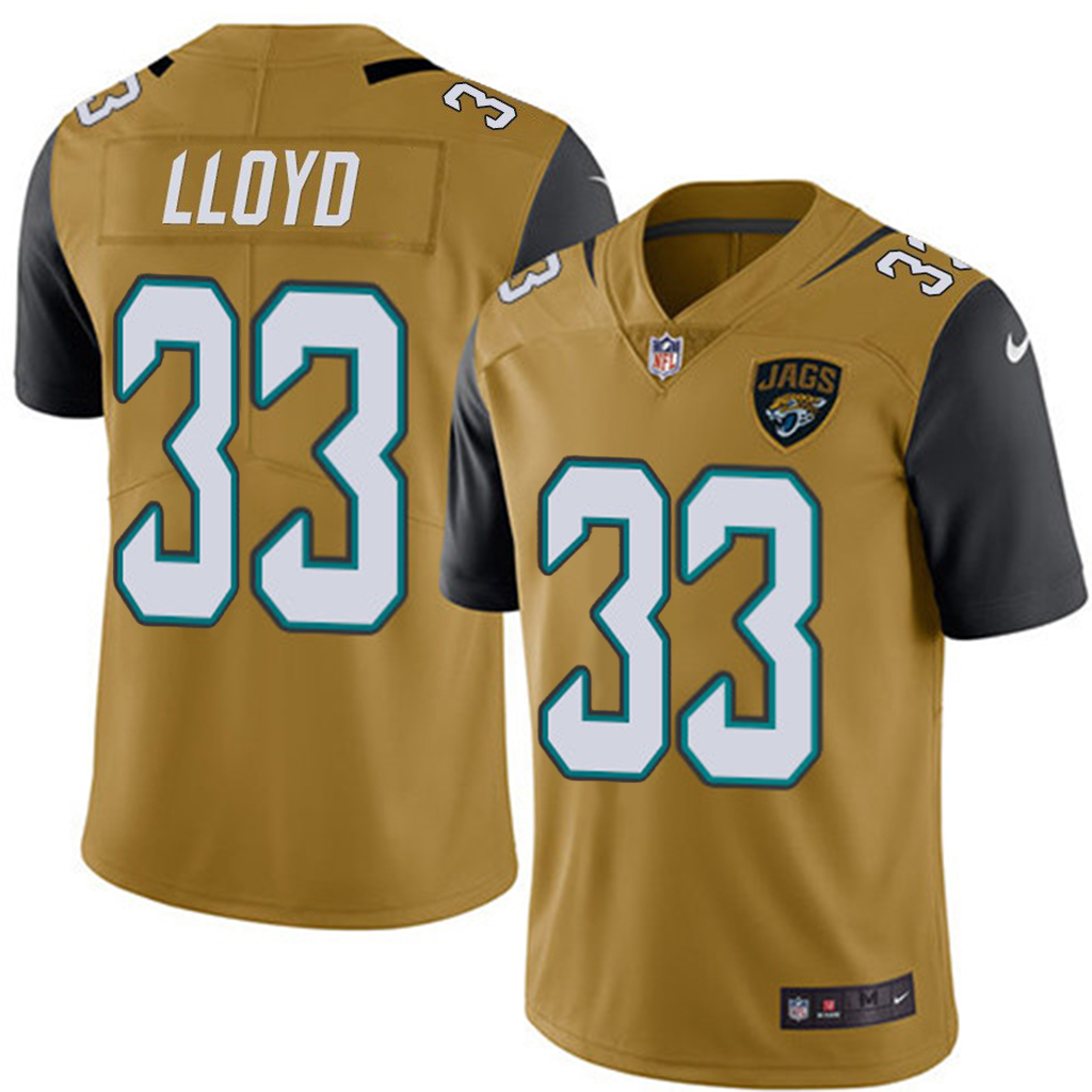 Jaguars #33 Devin Lloyd Gold Youth Stitched Limited Rush Jersey