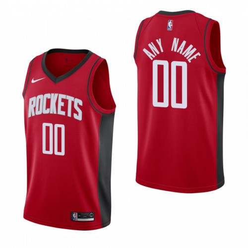 Houston Rockets Custom Men's 2019-20 Icon Edition Red Stitched Jersey