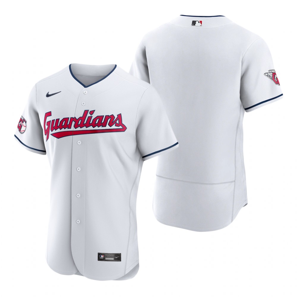 Cleveland Guardians Blank White Men's 2022 Authentic Home Jersey