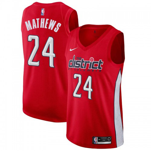 Washington Wizards #24 Garrison Mathews Red Womens Swingman Earned Edition Jersey Womens