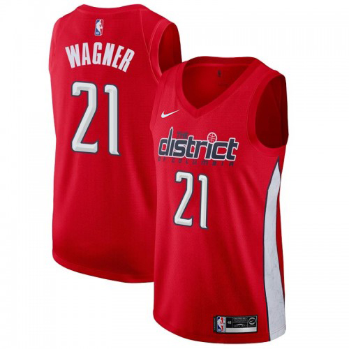 Washington Wizards #21 Moritz Wagner Red Youth Swingman Earned Edition Jersey Youth